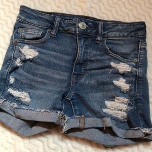 American Eagle Hi-rise shortie shorts sz 0